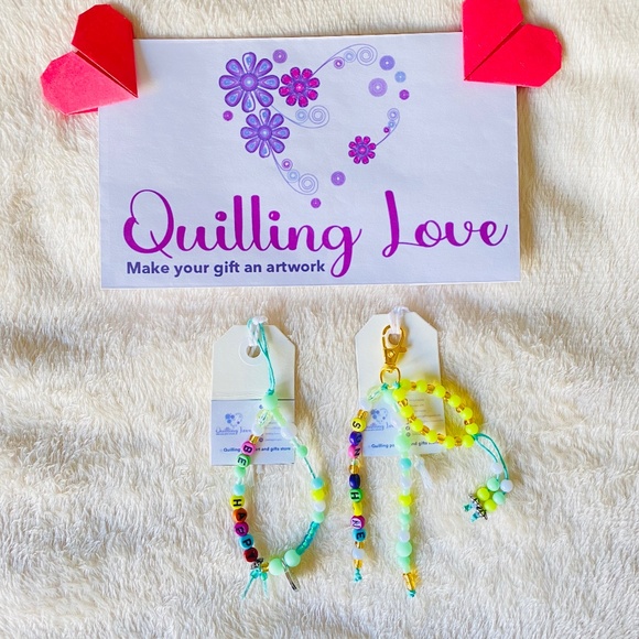 Quilling Love personalized Keychain - Picture 1 of 4